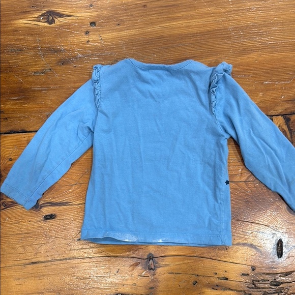 Hanna Andersson Blue Long Sleeve Tee with Subtle Embroidery Size 3T - Picture 5 of 5